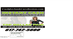 Desktop Screenshot of cashforjunkcarsboston.com